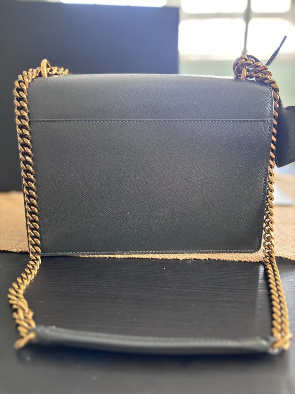 YSL Dark Grey/Gold Medium Sunset Bag (Full Set) - Picture 3 of 10